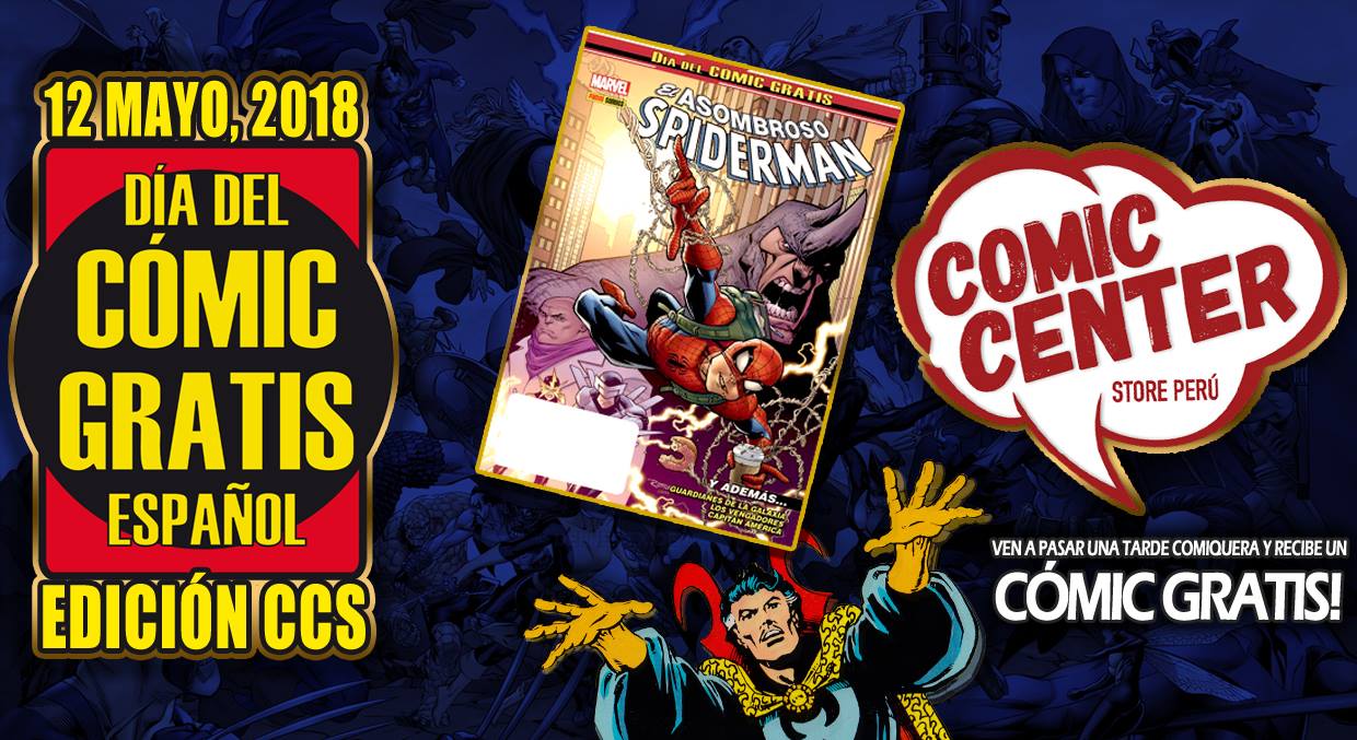Celebra el dia del cómic gratis en español - Ingreso Libre - ArtesUnidas.com - En Comic Center Store Perú