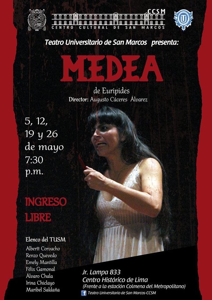 Medea es presentada por el elenco de teatro universitario de San Marcos - ArtesUnidas.com