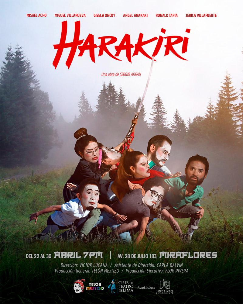 Afiche de la obra Harakiri producida por Telón Mestizo