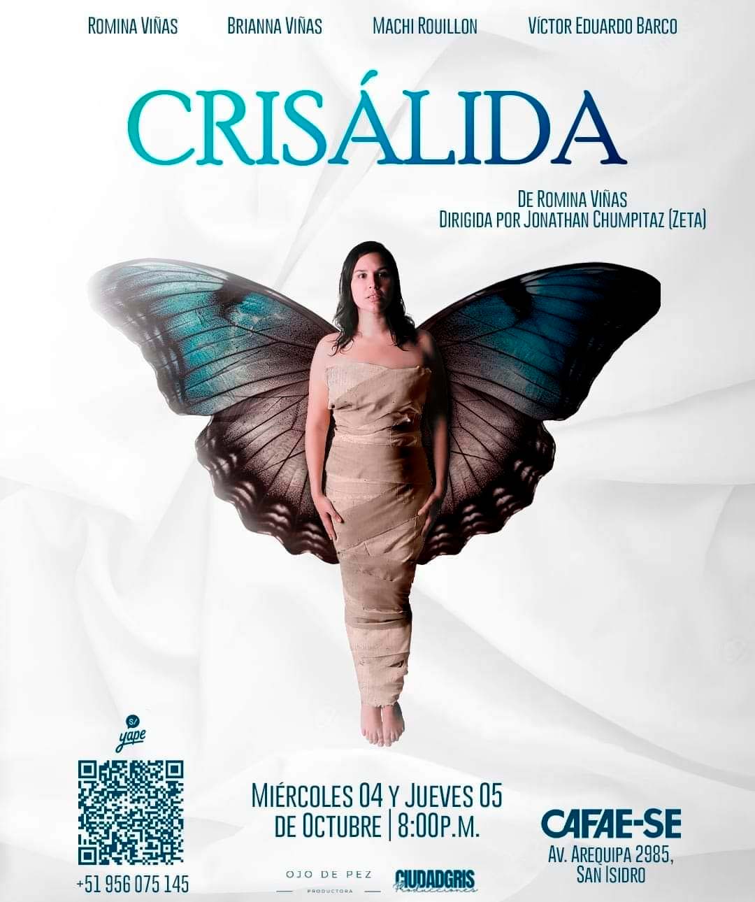 Afiche Obra de teatro "Crisálida"