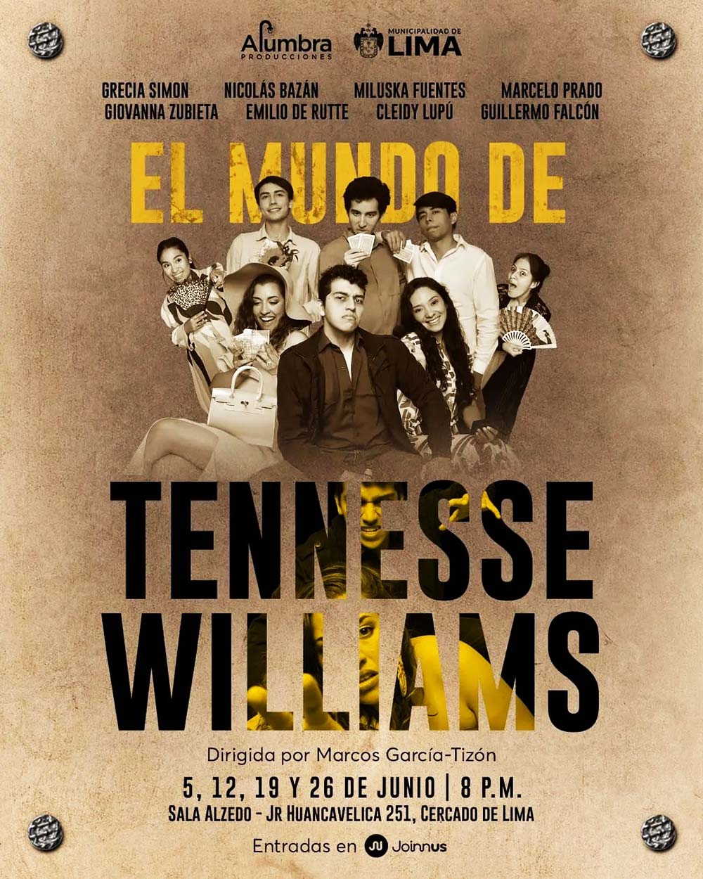 Afiche obra "El mundo de Tennesse Williams"