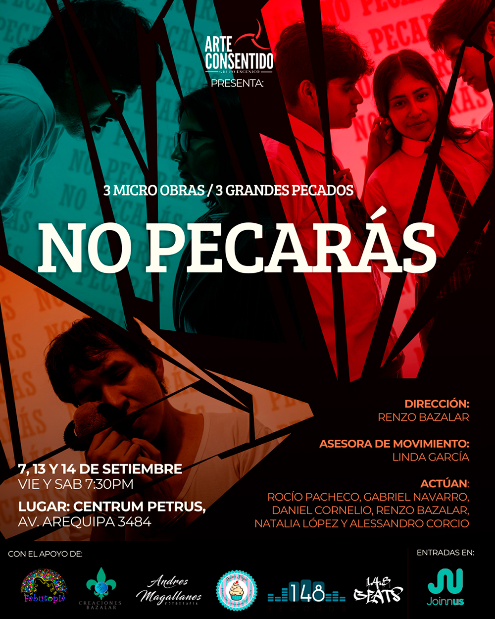 "No pecarás" presenta 3 micro obras en San Isidro