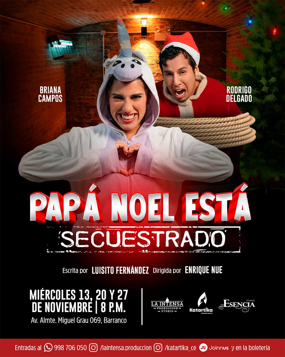 Afiche de la obra "Papá Noel está secuestrado"