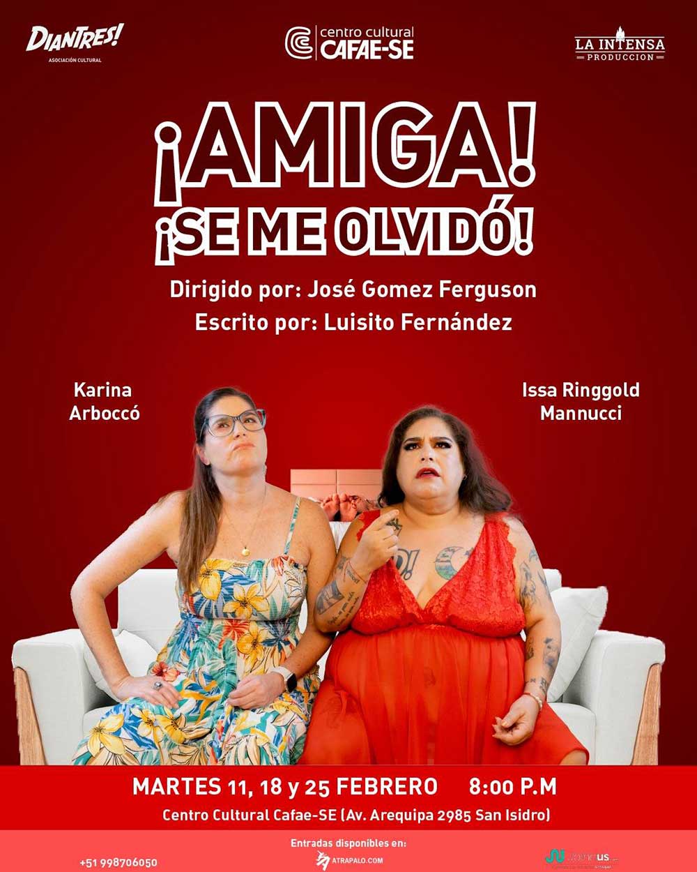 "Amiga se me olvidó" propone una historia hilarante con dos mujeres olvidadizas que sin embargo logran encontrar un punto en común bastante sorpresivo