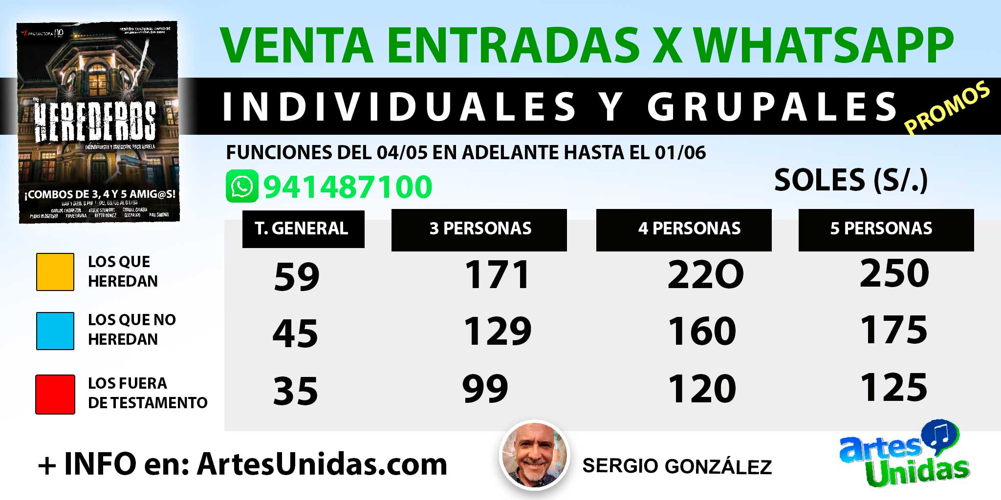 Reserva tu(s) entrada(s) para ver "HEREDEROS" con las mejores tarifas por butaca Reserva tu(s) entrada(s) para ver "HEREDEROS" con las mejores tarifas por butaca