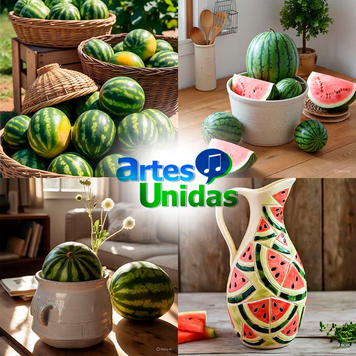 Al inspirar tus creaciones artísticas en WhatsApp puedes crear cosas como estas: un jarrón con motivos de sandía Al inspirar tus creaciones artísticas en WhatsApp puedes crear cosas como estas: un jarrón con motivos de sandía