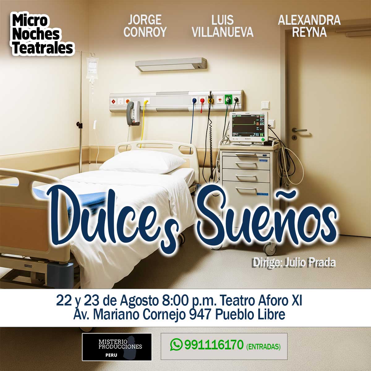 Micro noches teatrales presenta "Dulces Sueños"