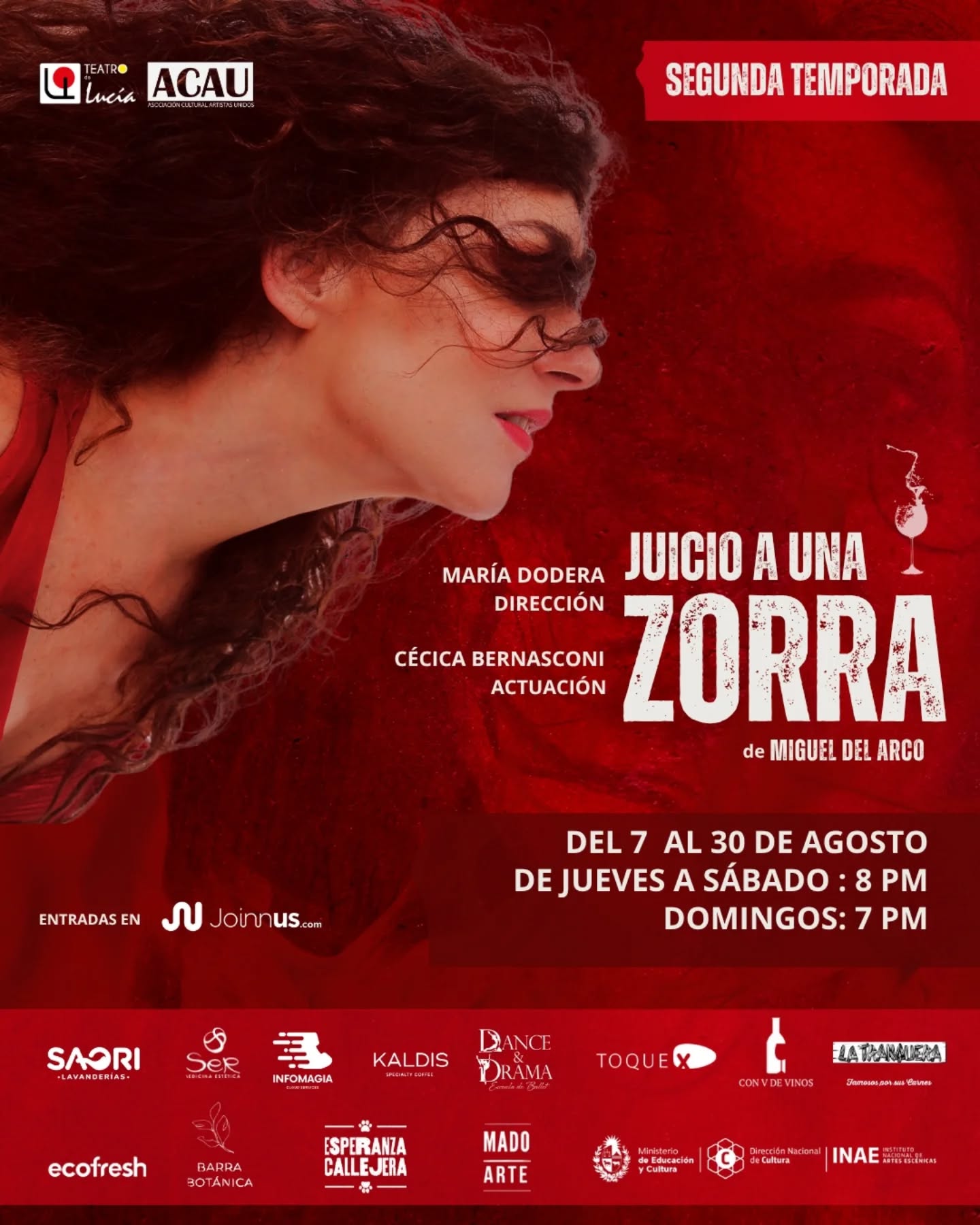 Flyer de la obra "Juicio a una Zorra" 2da Temporada
