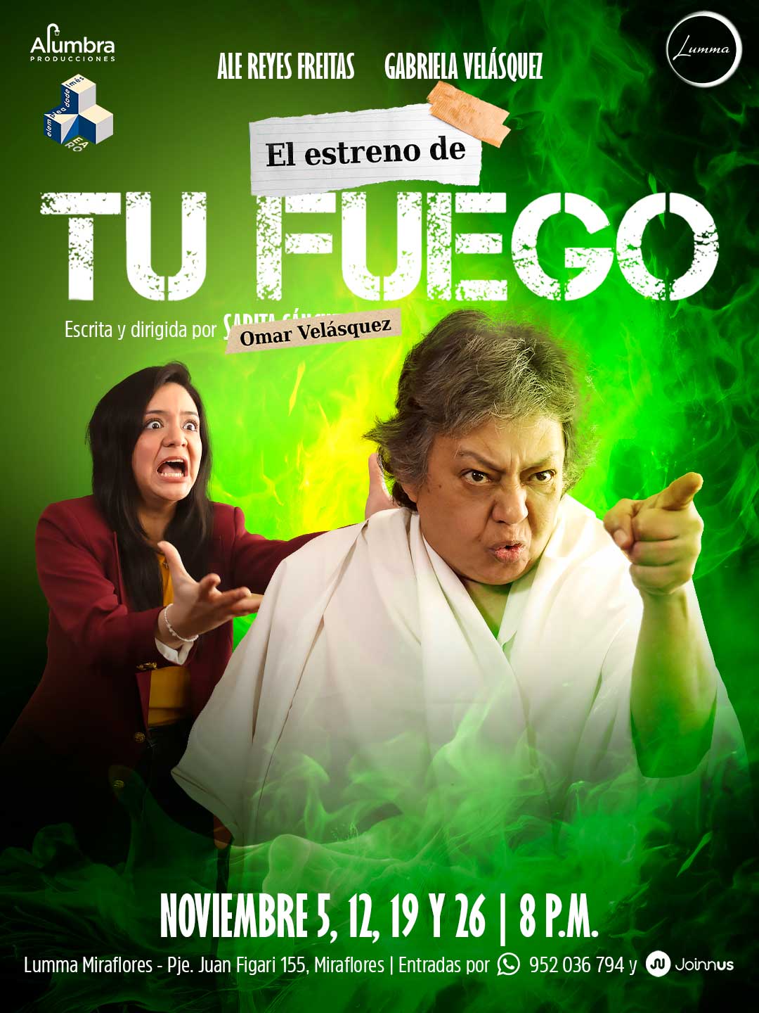 El Estreno de TU FUEGO regresa al teatro como parte de "Noches de Escena" El Estreno de TU FUEGO regresa al teatro como parte de "Noches de Escena"