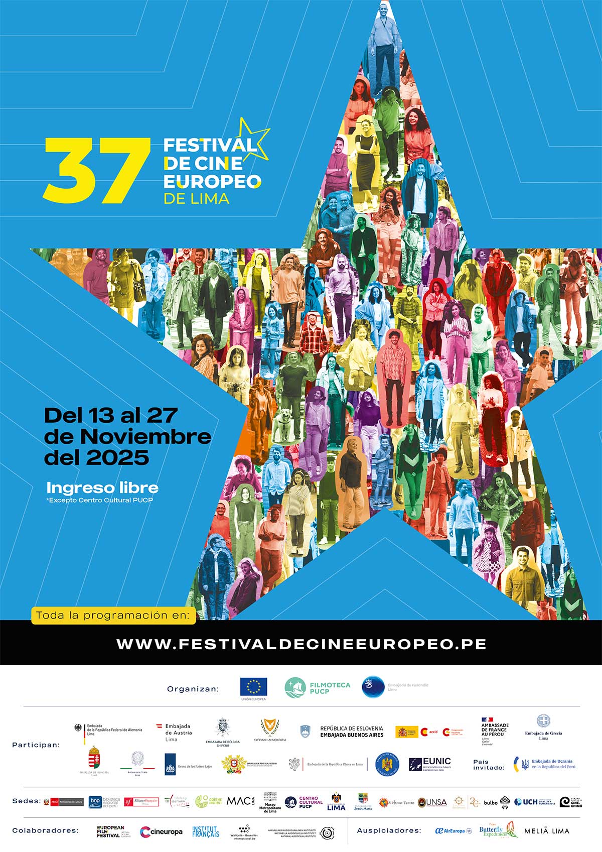 Afiche Oficial del 37° edición del Festival de Cine Europeo de Lima