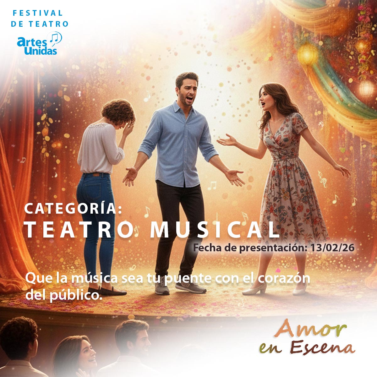 Categoría Interpretación musical o teatro musical breve en el 1er Festival de Teatro Artes Unidas
