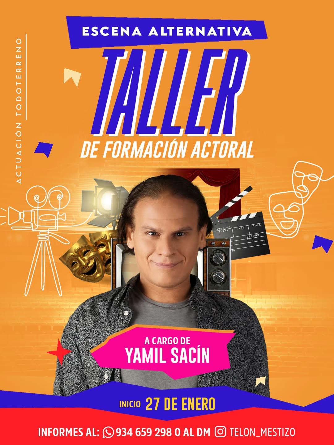 Afiche del Taller de Formación Actoral Escena Alternativa
