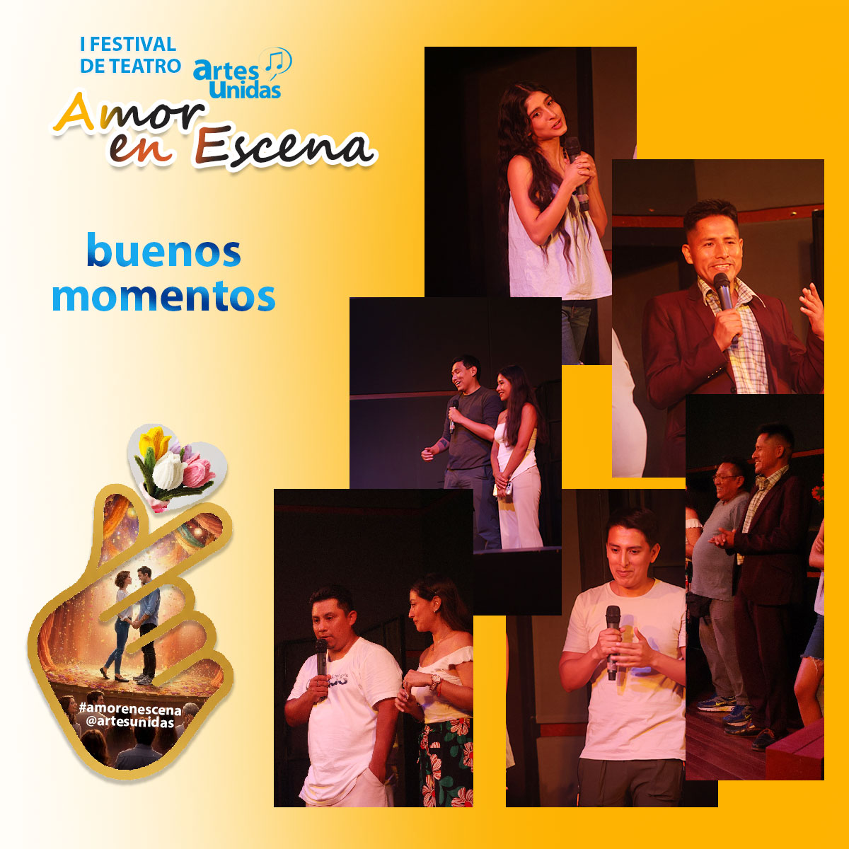 Buenos momentos vividos con los participantes del 1er Festival de Teatro Artes Unidas "Amor en Escena" el 06 de Febrero