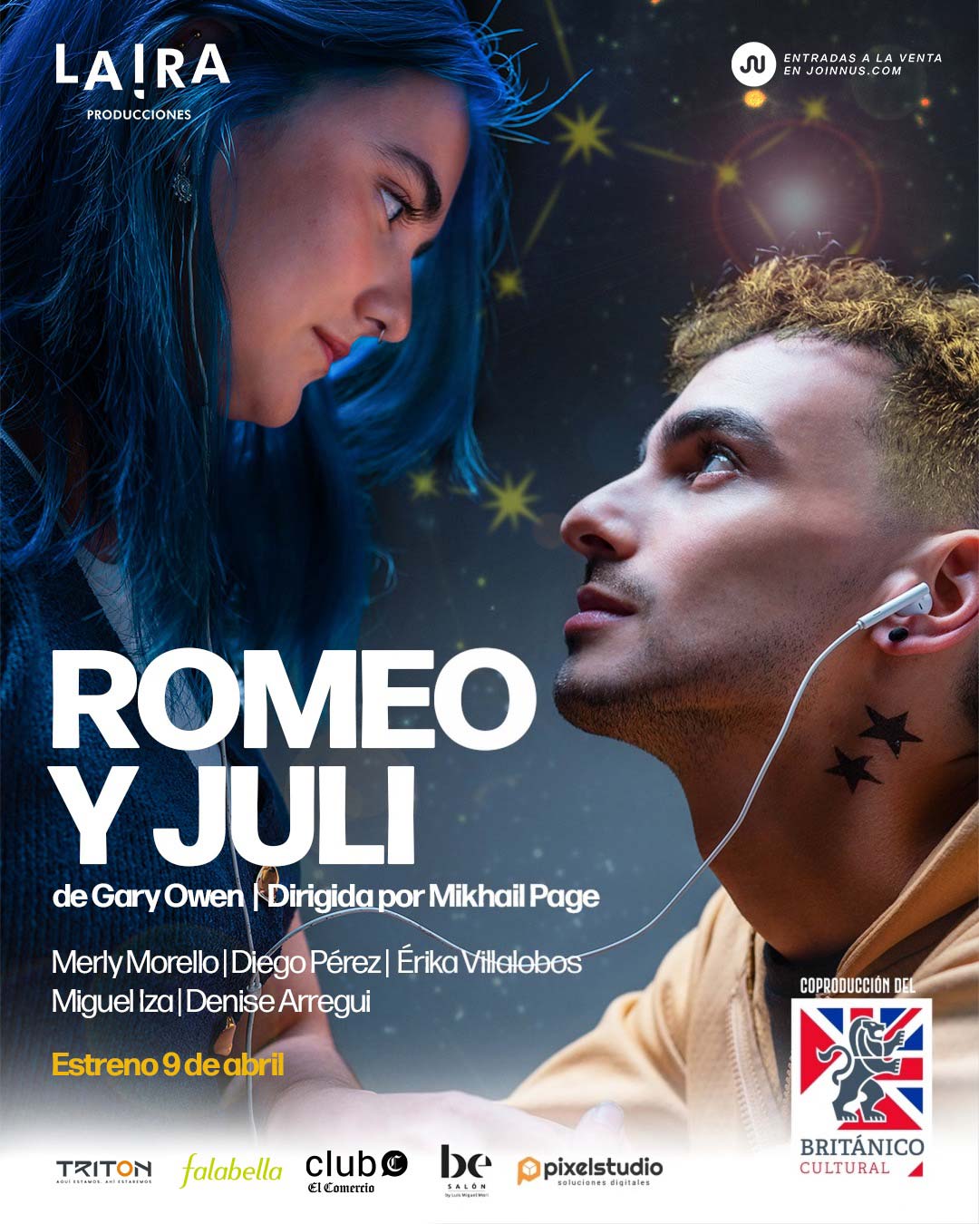 Obra "Romeo y Juli" de Gary Owen llega a Lima dirigida por Michael Page