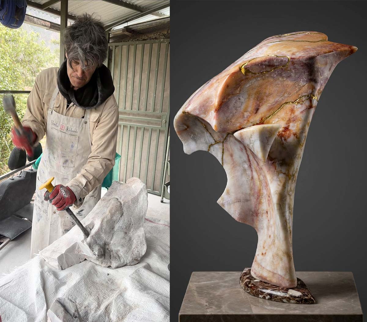 Alfredo Rolando Grosman traspasa fronteras en Madrid gracias a su trabajo artístico en piedra
